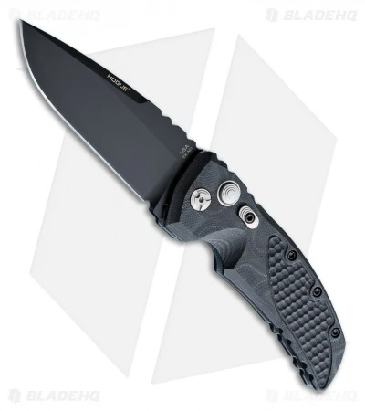Hogue Knives EX-A01 Automatic Knife Drop Point Black G10 (3.5" Black) -Adventure Knife Shop BHQ 9968