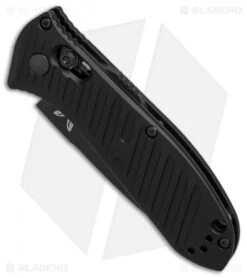 Benchmade 5750SBK Mini Presidio II Automatic Knife (3.2" Black Serr) -Adventure Knife Shop Benchmade 5750 SBK Mini Presidio II black serr BHQ 78772 er spine