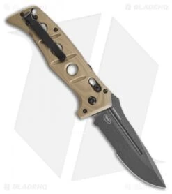 Benchmade Adamas Automatic Knife Desert Tan G-10 (3.8" Gray Serr) 2750SGY-3 -Adventure Knife Shop Benchmade Adamas Automatic Knife Desert Tan G 10 3.8 Gray Serr 2750SGY 3 BHQ 118567 LS Back