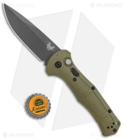 Benchmade Claymore Automatic Knife OD Green Grivory (3.6" Black) 9070BK-1 -Adventure Knife Shop Benchmade Claymore Auto OD Green Grivory Black 9070BK 1 BHQ 137240 jr bottlecap