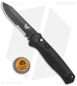Benchmade Mediator Automatic Knife Black G-10 (3.3" Black Serr) 8551SBK -Adventure Knife Shop Benchmade Mediator Auto Black G 10 Black Serr 8551SBK BHQ 104906 jr bottlecap