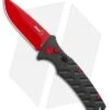 Boker Black Widow Strike Drop Point Automatic Knife Black (3.25" Red D2)