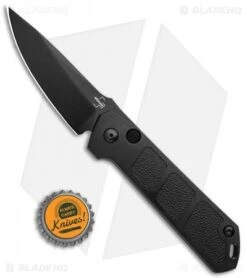 Boker Burnley Kihon Drop Point Automatic Knife (3.25" Black) -Adventure Knife Shop Boker Burnley Kihon DP Auto Black BHQ 101390 jr bottlecap 2