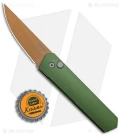 Boker Burnley Kwaiken Compact Automatic Knife OD Green (3" Copper) Pro-Tech -Adventure Knife Shop Boker Burnley Kwaiken Compact Auto Desert Warrior OD Green Copper BHQ 94102 jr bottlecap