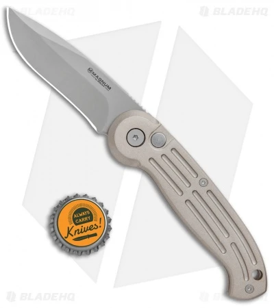 Boker Magnum Drop Point Automatic Knife Champagne (3.25" Bead Blast) 01BO007 4 Boker Magnum Drop Point Automatic Knife Champagne (3.25" Bead Blast) 01BO007 - Image 4