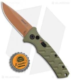 Boker Mini Strike Desert Warrior Automatic Knife (2.6" Copper D2) -Adventure Knife Shop Boker Mini Strike Auto OD Green Copper 01BO438NSOI BHQ 99631 jr bottlecap