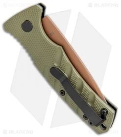 Boker Mini Strike Desert Warrior Automatic Knife (2.6" Copper D2) -Adventure Knife Shop Boker Mini Strike Auto OD Green Copper 01BO438NSOI BHQ 99631 jr side