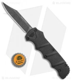 Boker Kalashnikov Bowie D/A OTF Automatic Knife (3.5" Black SW D2) -Adventure Knife Shop Boker Plus Kalashnikov DA OTF Auto Black SW BHQ 113130 jr bottlecap