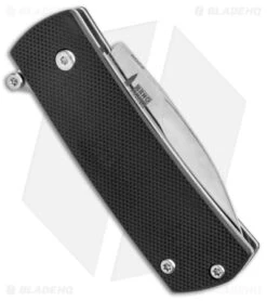 Boker Plus Shamsher Automatic Liner Lock Knife Black G-10 (1.9" Satin) 01BO361 -Adventure Knife Shop Boker Plus Shamsher Auto LL Black G 10 Satin BHQ 139170 jr side