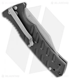 Boker Plus Strike Bowie Automatic Knife Black (3.25" Stonewash D2) -Adventure Knife Shop Boker Plus Strike Bowie Auto Black SW 01BO429NSOI BHQ 97034 jr side