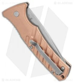 Boker Plus Strike Copper Automatic Knife (3.25" Stonewash) -Adventure Knife Shop Boker Plus Strike Copper Automatic Knife 3.25 Stonewash BHQ 99645 LS Side