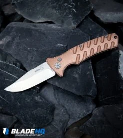 Boker Plus Strike Copper Automatic Knife (3.25" Stonewash) -Adventure Knife Shop Boker Plus Strike Copper Automatic Knife Stonewash BHQ 99645 kp stone web