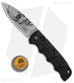 Boker Skull Kalashnikov Dagger Automatic Knife (3.25" Stonewash D2) -Adventure Knife Shop Boker Skull Kalashnikov Dagger SW BHQ 75532 er bottlecap