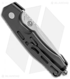 Boker Thunder Storm Automatic Knife Black (2.875" Satin AUS-8) -Adventure Knife Shop Boker Thunder Storm Auto Black Satin BHQ 110585 jr side