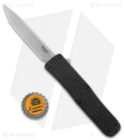 Boker USA OTF Automatic Knife Black Aluminum (3.5" Stonewash) -Adventure Knife Shop Boker USA OTF Auto Black Aluminum SW 06EX260 BHQ 94101 jr bottlecap