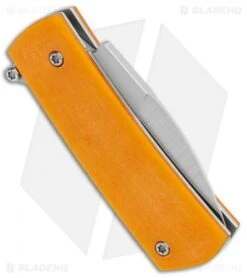 D Rocket Design Shamsher Paw Claw Automatic Knife Orange Micarta (2" Satin) -Adventure Knife Shop D Rocket Design Shamsher Paw Claw Auto Orange Micarta Satin BHQ 99376 jr side