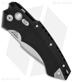 Hogue Knives EX-A05 Spear Point Automatic Knife Black (3.5" Stonewash) 34530 -Adventure Knife Shop Hogue Automatic Black spear point tumble BHQ 80668 er spine