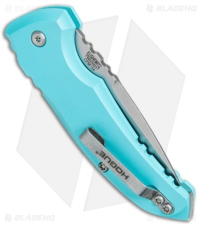 Adventure Knife Shop -Adventure Knife Shop Hogue Knives A01 Microswitch Auto Aqua Blue SW 24113 BHQ 78508 jr side