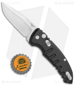 Hogue Knives A01 Microswitch Automatic Knife Black (2.6" Stonewash) 24110 -Adventure Knife Shop Hogue Knives A01 Microswitch Auto Black SW 24110 BHQ 78158 jr bottlecap