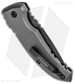 Hogue Knives A01 Microswitch Automatic Knife Gray (2.6" Black) 24114 -Adventure Knife Shop Hogue Knives A01 Microswitch Gray Black 24114 BHQ 94203 jr side