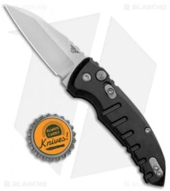 Hogue Knives A01 Microswitch Wharncliffe Automatic Knife Black (2.6" SW) 24100 -Adventure Knife Shop Hogue Knives A01 Microswitch Wharncliffe Auto Black SW 24100 BHQ 92703 jr bottlecap