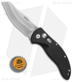 Hogue Knives EX-A04 Wharncliffe Automatic Knife Matte Black (3.5" Tumbled) -Adventure Knife Shop Hogue Knives EX A04 wharncliffe matte black tumbled BHQ 72288 er bottlecap