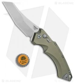 Hogue Knives EX-A05 Wharncliffe Automatic Knife OD Green (4" Stonewash) 34501 -Adventure Knife Shop Hogue Knives EX A05 Wharncliffe 4in Auto OD Green SW 34501 BHQ 100445 jr bottlecap