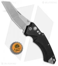 Hogue Knives EX-A05 Wharncliffe Automatic Knife Black (3.5" Stonewash) 34520 -Adventure Knife Shop Hogue Knives EX A05 Wharncliffe Auto Black SW 34520 BHQ 100447 jr bottlecap
