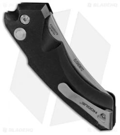 Hogue Knives EX-A05 Wharncliffe Automatic Knife Black (3.5" Stonewash) 34520 -Adventure Knife Shop Hogue Knives EX A05 Wharncliffe Auto Black SW 34520 BHQ 100447 jr side