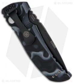 Hogue Knives EX-A01 Automatic Knife Black G-10 (4" Black) -Adventure Knife Shop Hogue Knives EX01 Auto DP Black G 10 Black Plain 34119 BHQ 9961 jr side