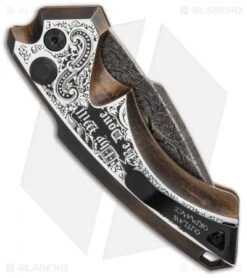 Hogue Knives/Outlaw Ordnance/Manspot X5 Automatic Knife (4" Bronze) Exclusive -Adventure Knife Shop Hogue Knives X5 Spear Point Automatic Knife 3.25in Bronze Manspot Exclusive 34591 EXLBHQ BHQ 107276 LS Side