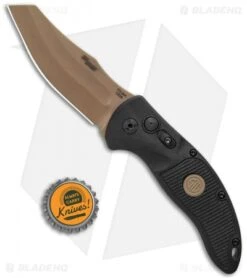 Hogue Sig Sauer EX-A04 Wharncliffe Automatic Knife Black G-10 (3.5" FDE) 36420 -Adventure Knife Shop Hogue Sig Sauer EX A04 Wharncliffe Auto Black G 10 FDE 36420 BHQ 84597 jr bottlecap