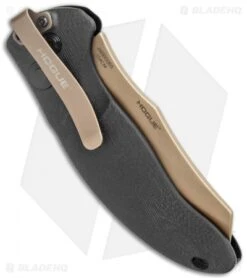 Hogue Sig Sauer EX-A04 Wharncliffe Automatic Knife Black G-10 (3.5" FDE) 36420 -Adventure Knife Shop Hogue Sig Sauer EX A04 Wharncliffe Auto Black G 10 FDE 36420 BHQ 84597 jr side