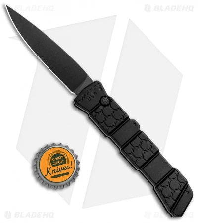 Piranha 21 Tactical Automatic Knife Black (3.375" Black) P-21BKT 4 Piranha 21 Tactical Automatic Knife Black (3.375" Black) P-21BKT - Image 4