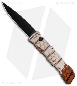 Piranha 21 Tactical Automatic Knife Tan Camo (3.375" Black) P-21CT