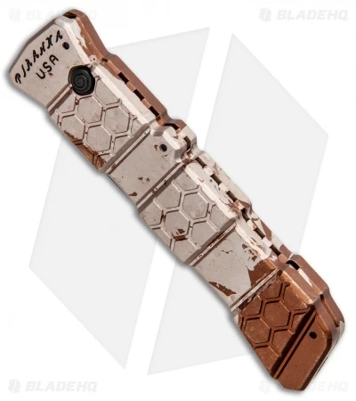 Adventure Knife Shop -Adventure Knife Shop Piranha 21 Tactical Auto Tan Camo Black P 21CT BHQ 92498 jr spine