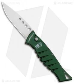 Piranha Amazon Automatic Knife Green (3.45" Mirror)