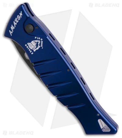 Piranha Amazon Automatic Knife Blue Tactical (3.45" Black) 2 Piranha Amazon Automatic Knife Blue Tactical (3.45" Black) - Image 2
