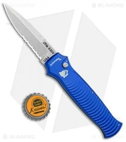 Piranha Bodyguard Automatic Knife Blue (3.3" Stonewash Serr) 7 Piranha Bodyguard Automatic Knife Blue (3.3" Stonewash Serr) -Adventure Knife Shop Piranha Bodyguard Auto Blue SW Serr BHQ 1078 jr bottlecap
