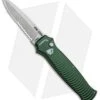 Piranha Bodyguard Automatic Knife Green (3.3" Stonewash Serr)