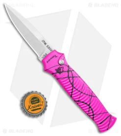 Piranha Bodyguard Automatic Knife Hot Pink (3.3" Stonewash) 7 Piranha Bodyguard Automatic Knife Hot Pink (3.3" Stonewash) -Adventure Knife Shop Piranha Bodyguard Auto Hot Pink SW BHQ 22894 jr bottlecap