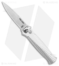 Piranha Mini-Guard Automatic Knife Silver (2.9" Stonewash)