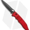 Piranha Mini Predator Red Automatic Knife (3.5" Black Plain)