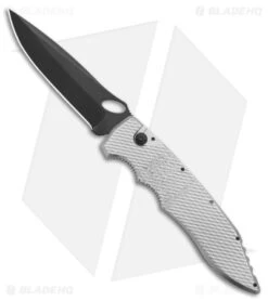 Piranha Mini Predator Tactical Automatic Knife Silver (3.5" Black )