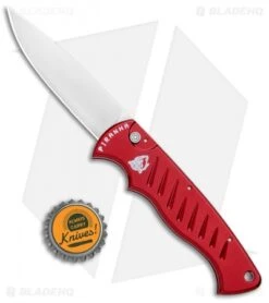 Piranha P-1 Pocket Automatic Knife Red (3.2" Mirror) -Adventure Knife Shop Piranha P 1 Pocket Auto Red Mirror BHQ 0396 jr bottlecap