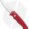 Piranha Red P-1 Pocket Automatic Knife (3.2" Mirror Serr)