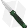 Piranha Prowler Green Automatic Knife (3.2" Stonewash Plain)