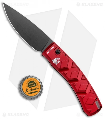 Piranha X Automatic Knife Red Tactical (3.3" Black) 4 Piranha X Automatic Knife Red Tactical (3.3" Black) - Image 4