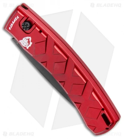 Piranha X Automatic Knife Red Tactical (3.3" Black) 2 Piranha X Automatic Knife Red Tactical (3.3" Black) - Image 2
