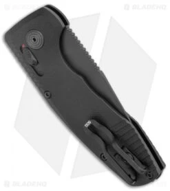 SOG Knives SOG-TAC AU Compact Automatic Knife Black (3" Black Serr) -Adventure Knife Shop SOG Knives SOG TAC AU Compact Auto Black Black Serr 15 38 08 57 BHQ 119253 jr side